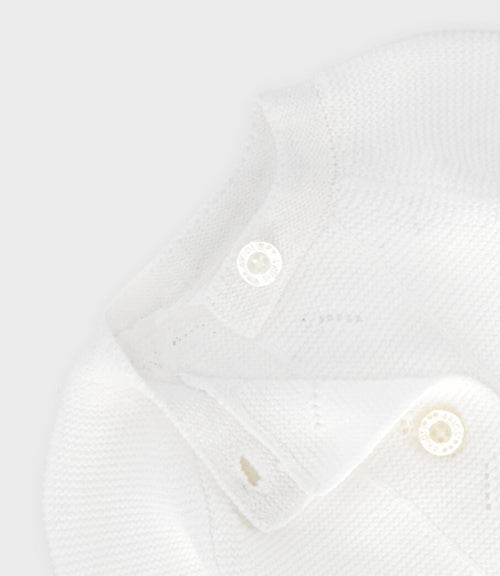 Chaleco recién nacida tejido 0 meses / Blanco