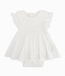 Vestido Recién Nacida Con Vuelos Blanco