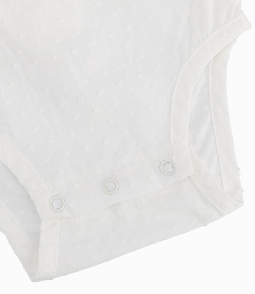 Vestido Recién Nacida Con Vuelos Blanco 0 meses / Blanco