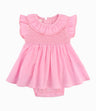 Vestido Recién Nacida Con Vuelos Rosado