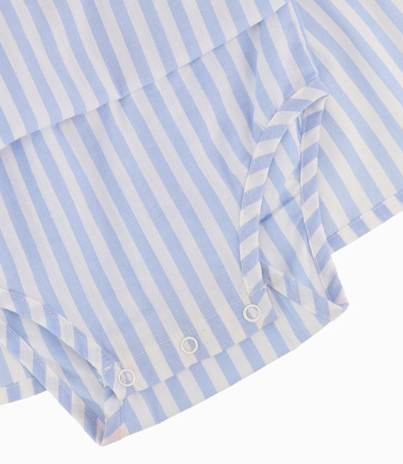 Vestido Recién Nacida Con Vuelos Celeste 0 meses / Celeste