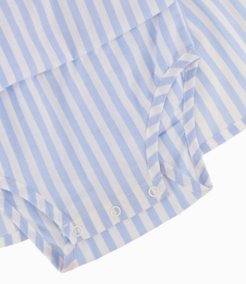 Vestido Recién Nacida Con Vuelos Celeste 0 meses / Celeste