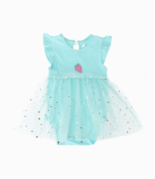 Vestido Recién Nacida Con Tull 9 meses / Menta