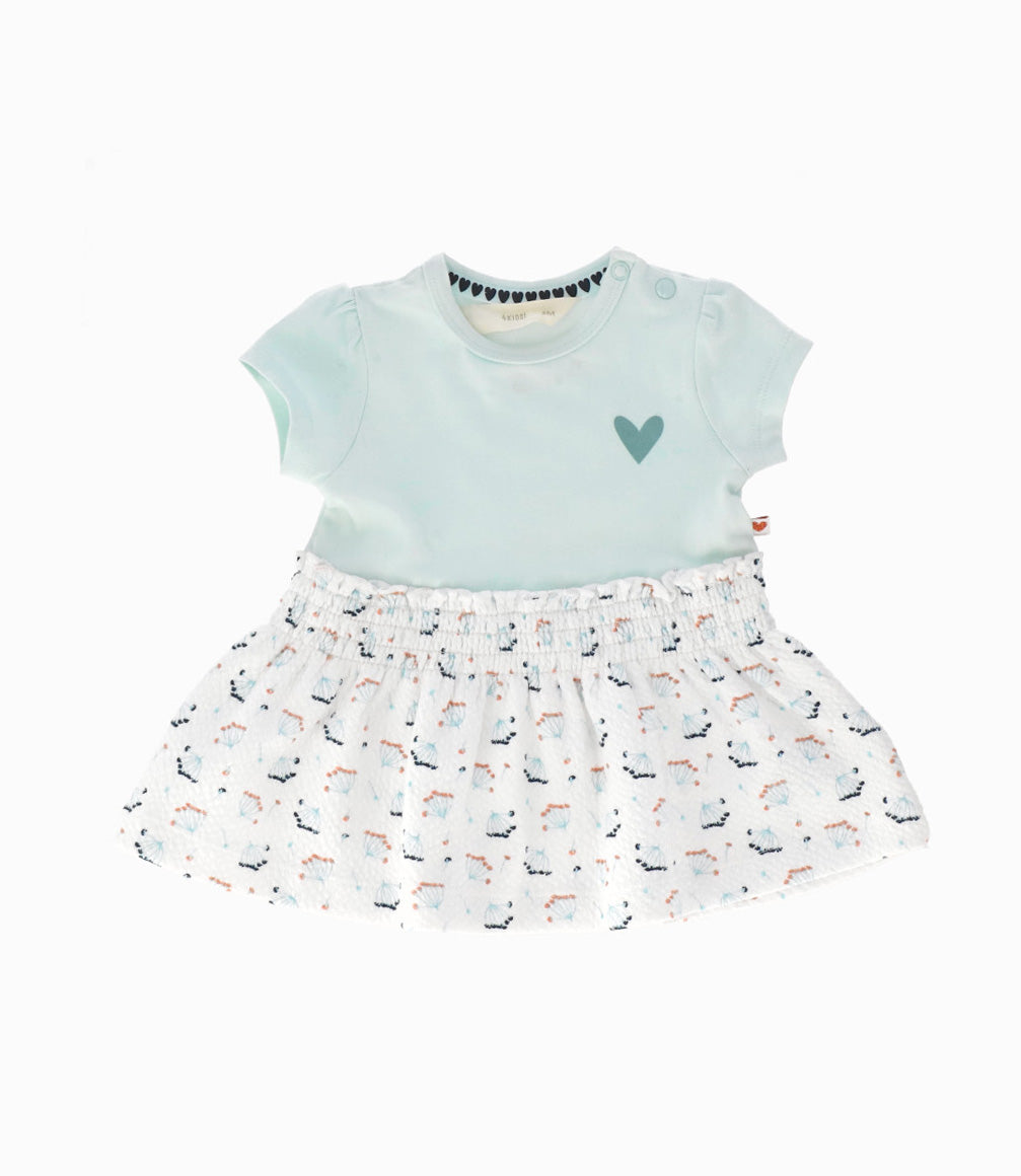 Vestido recien nacida con estampado 0 meses / Menta