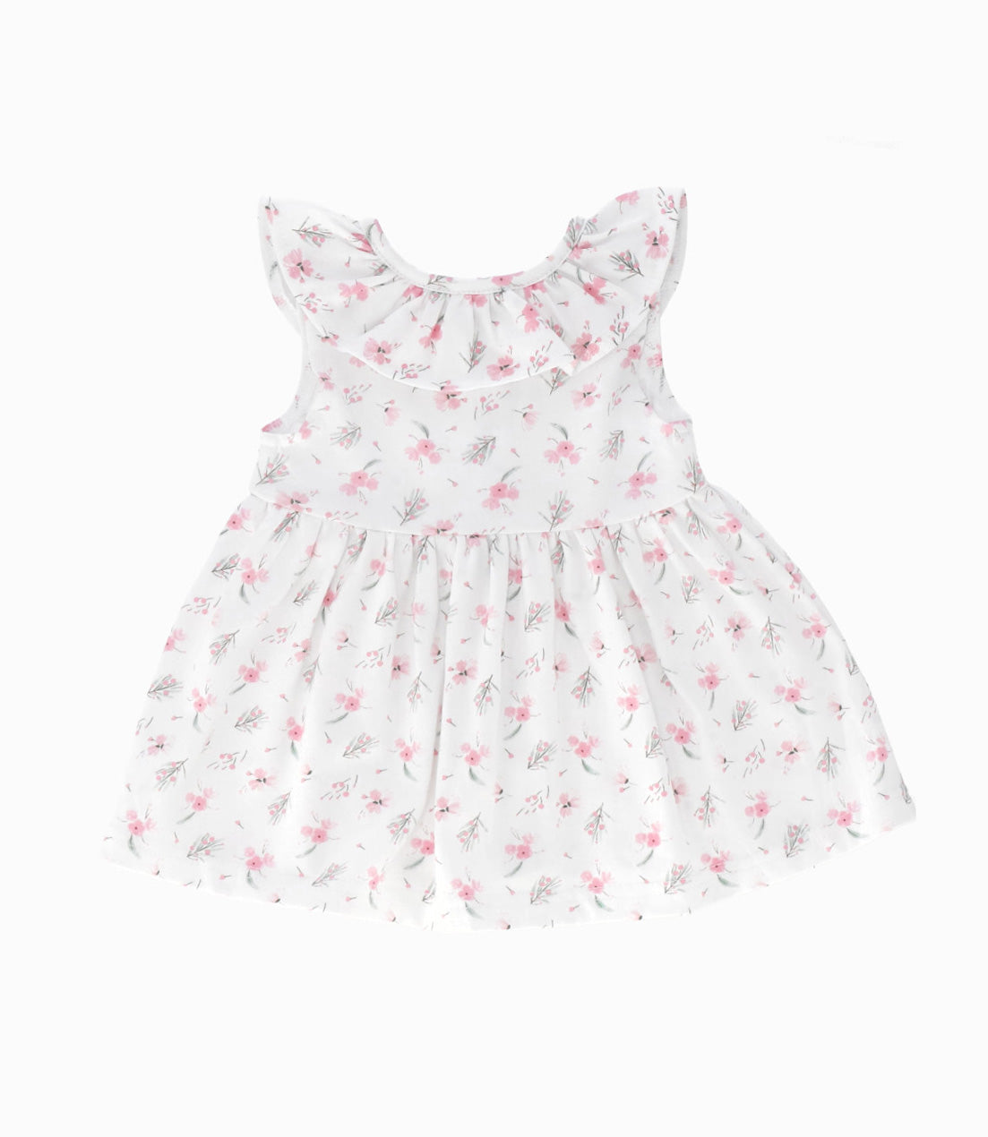 Vestido recién nacida con flores 0 meses / Blanco