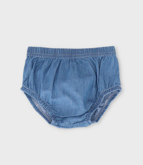 Vestido recién nacida denim 0 meses / Celeste