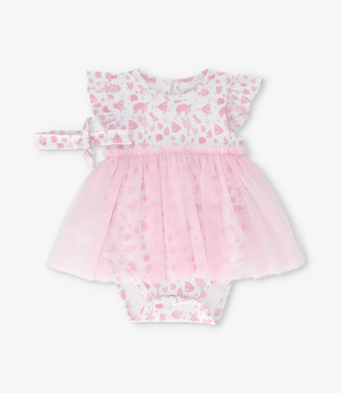 Vestido recién nacida con tul 0 meses / Rosado
