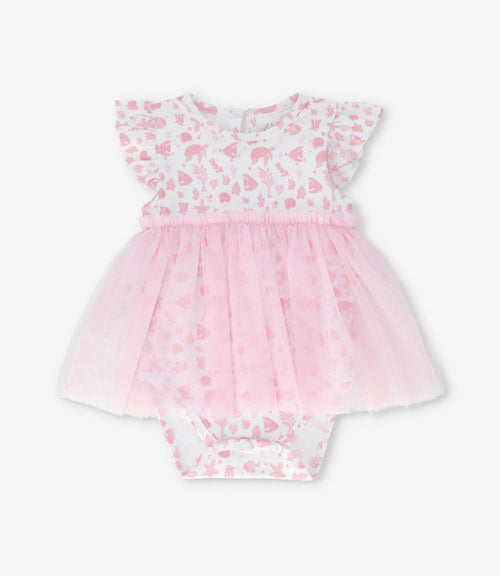 Vestido recién nacida con tul 0 meses / Rosado