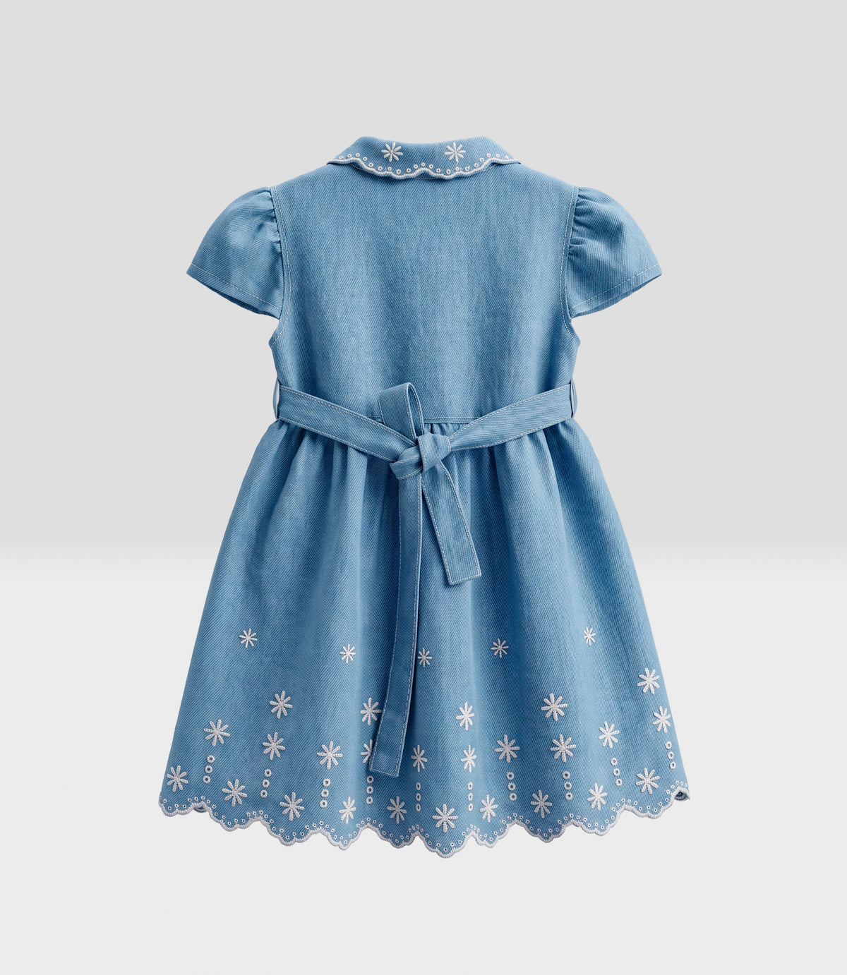 Vestido recién nacida broderie 0 meses / Celeste