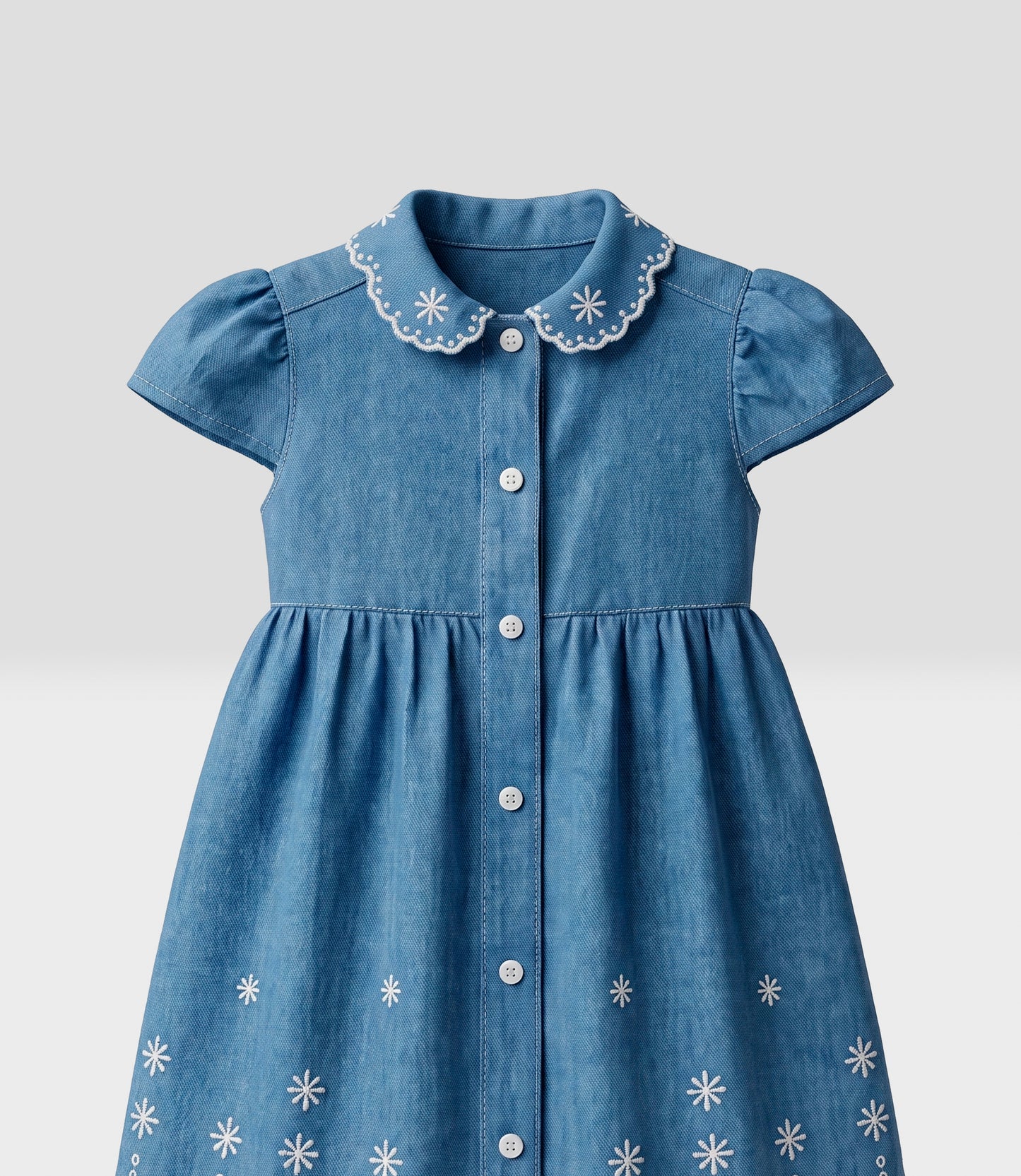 Vestido recién nacida broderie 0 meses / Celeste
