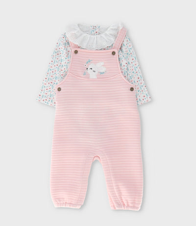 Jardinera recién nacida con conejo 0 meses / Rosado