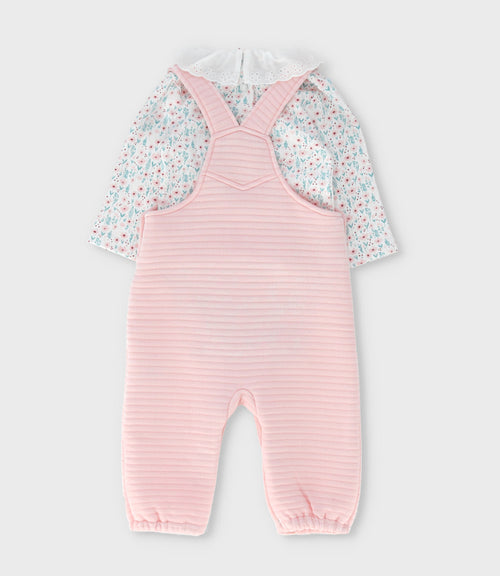 Jardinera recién nacida con conejo 0 meses / Rosado