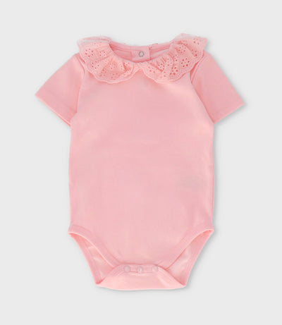 Jardinera recién nacida con flores 0 meses / Rosado