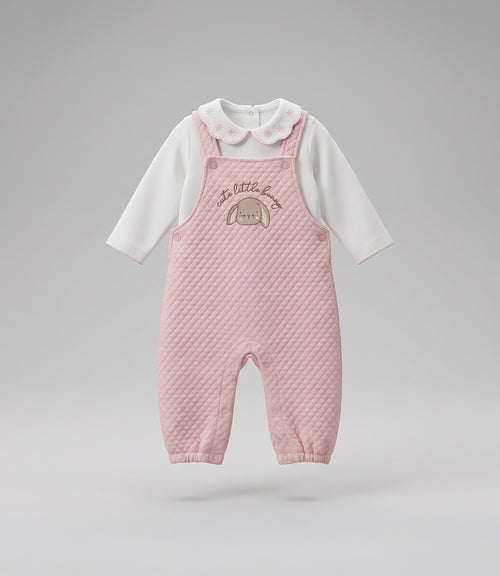 Jardinera recién nacida con polera 0 meses / Rosado
