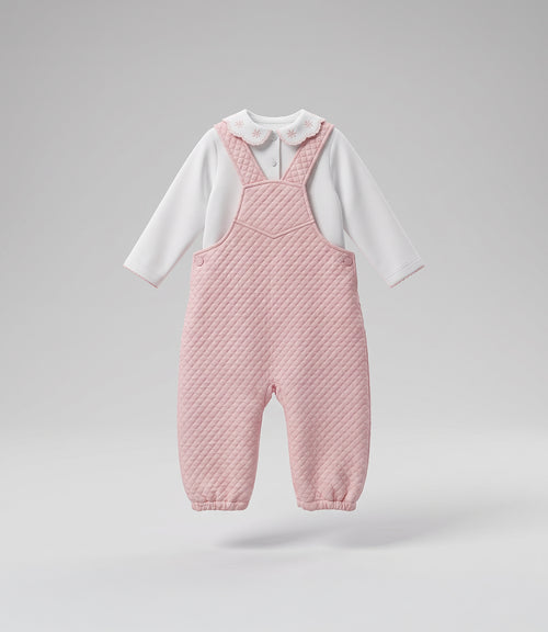 Jardinera recién nacida con polera 0 meses / Rosado