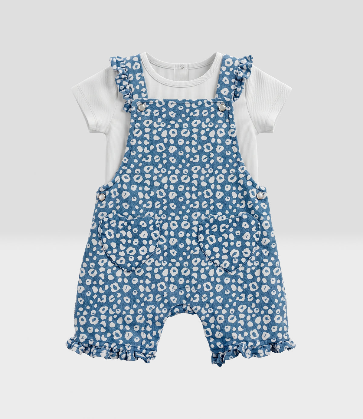 Jardinera recién nacida denim 0 meses / Celeste