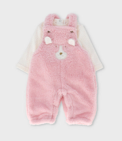 Jardinera recién nacida con body 0 meses / Rosado