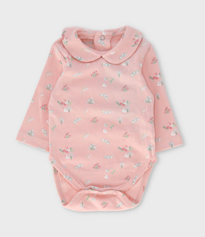 Jardinera recién nacida con body 0 meses / Rosado