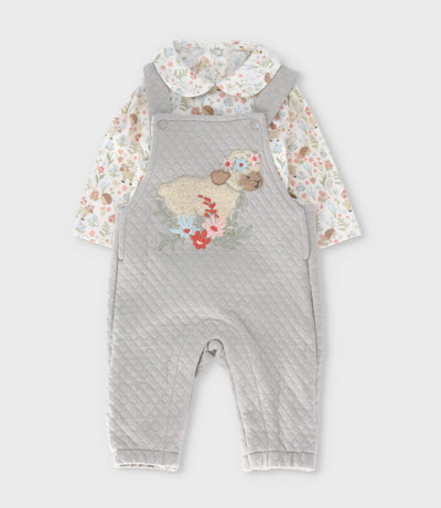 Jardinera recién nacida con body 0 meses / Blanco