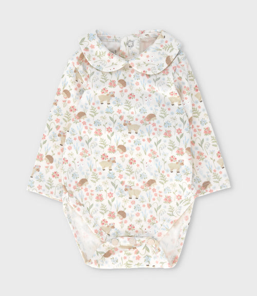 Jardinera recién nacida con body 0 meses / Blanco