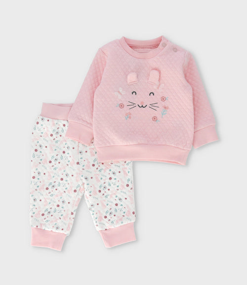 Buzo recién nacida con conejito 0 meses / Rosado