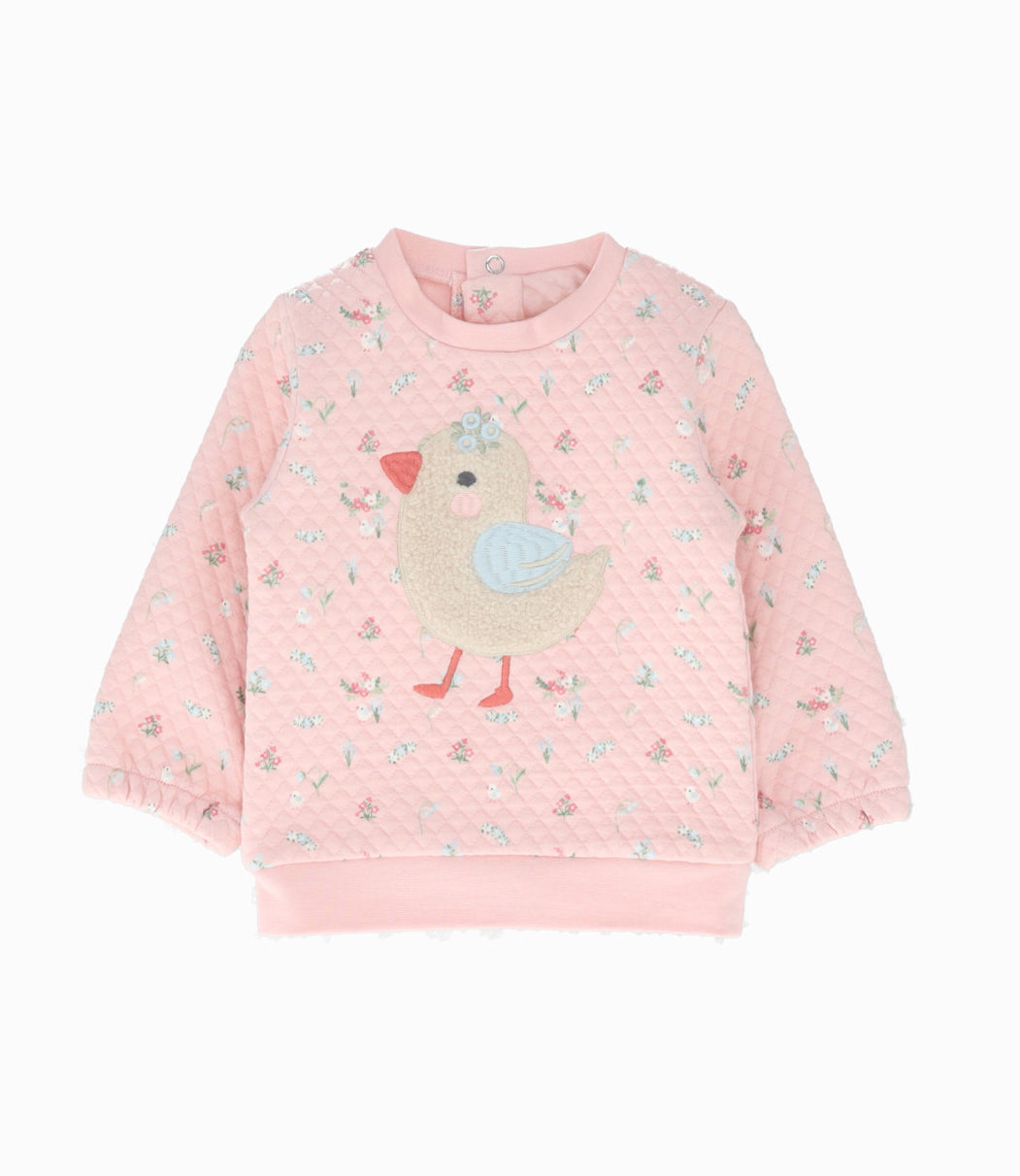 Buzo recién nacida con pajarito 0 meses / Rosado