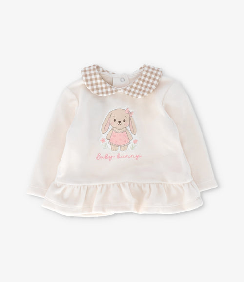 Buzo recién nacida con conejito 0 meses / Crudo