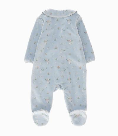 Enterito recién nacida con flores 0 meses / Celeste