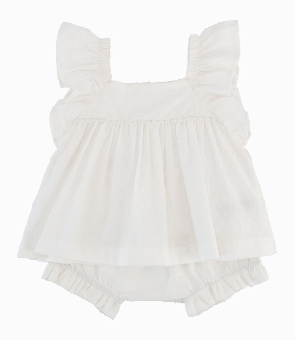 Conjunto Recién Nacida Con Vuelos Blanco 0 meses / Blanco