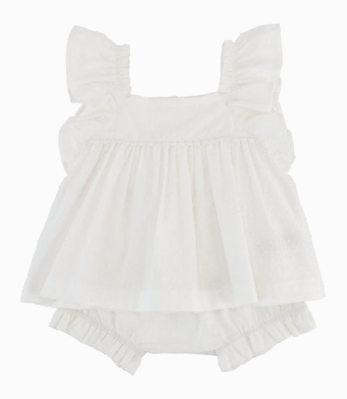 Conjunto Recién Nacida Con Vuelos Blanco 0 meses / Blanco
