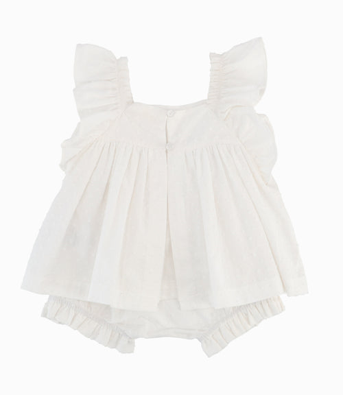 Conjunto Recién Nacida Con Vuelos Blanco 0 meses / Blanco