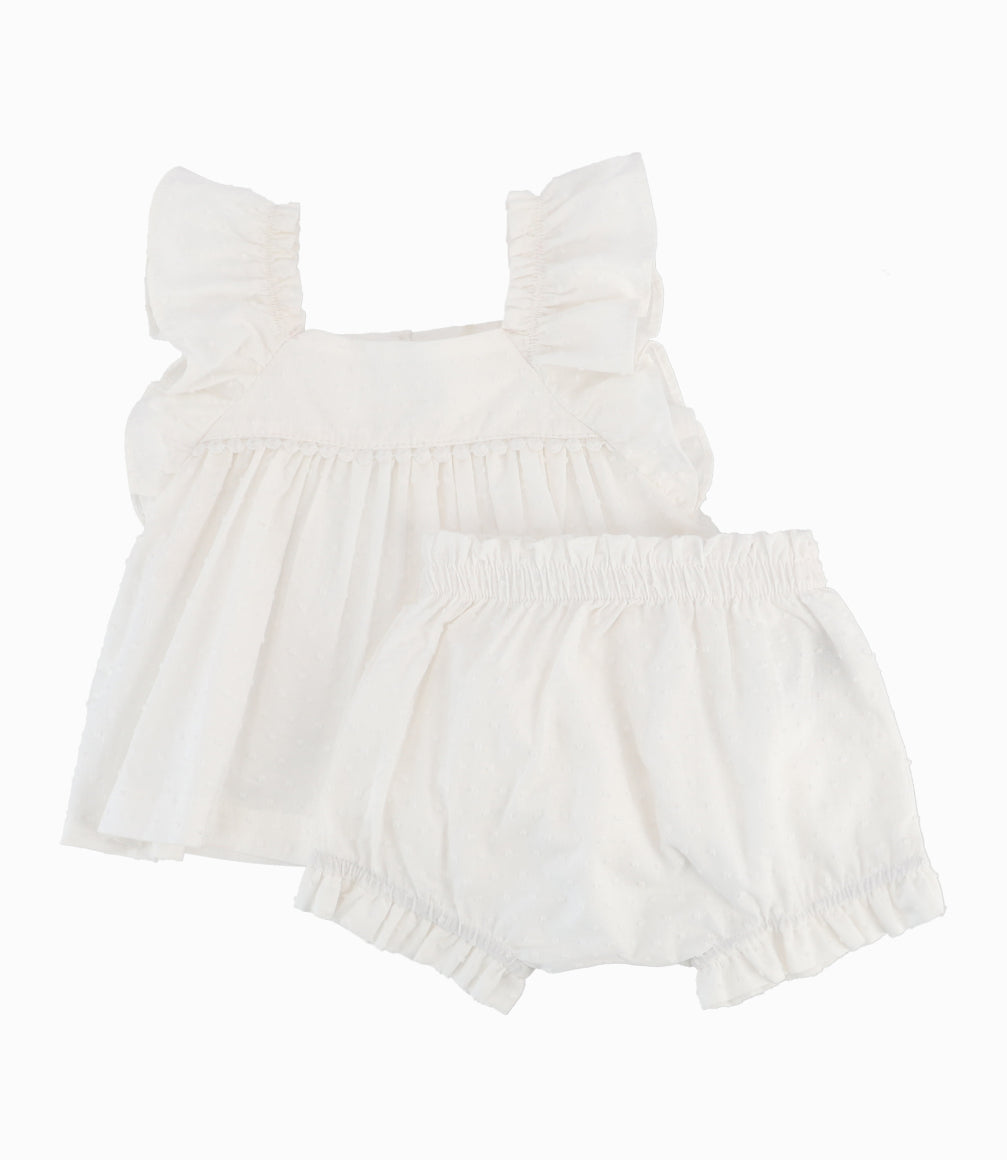 Conjunto Recién Nacida Con Vuelos Blanco 0 meses / Blanco