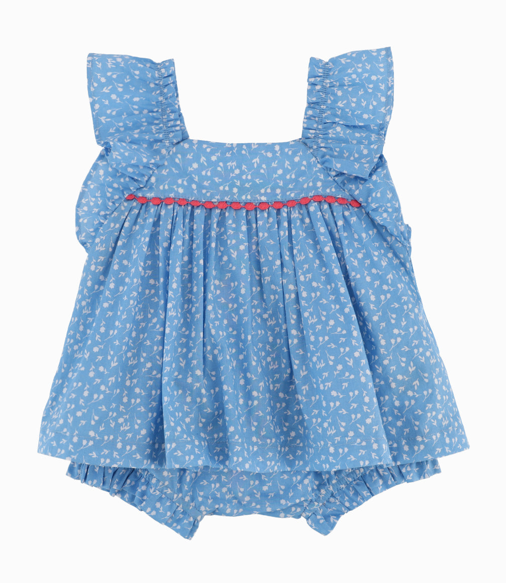Conjunto Recién Nacida Con Vuelos Azul 0 meses / Azul