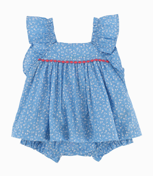 Conjunto Recién Nacida Con Vuelos Azul 0 meses / Azul