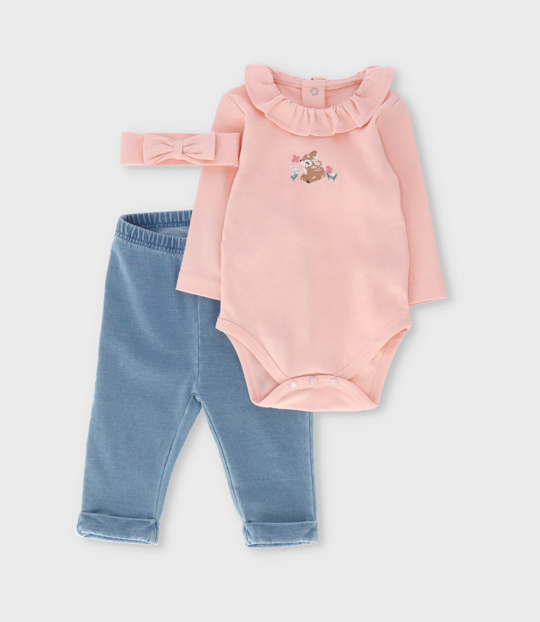 Conjunto recién nacida 3 piezas 0 meses / Rosado
