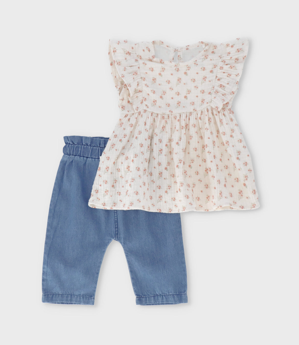 Conjunto recién nacida con vuelos 0 meses / Blanco