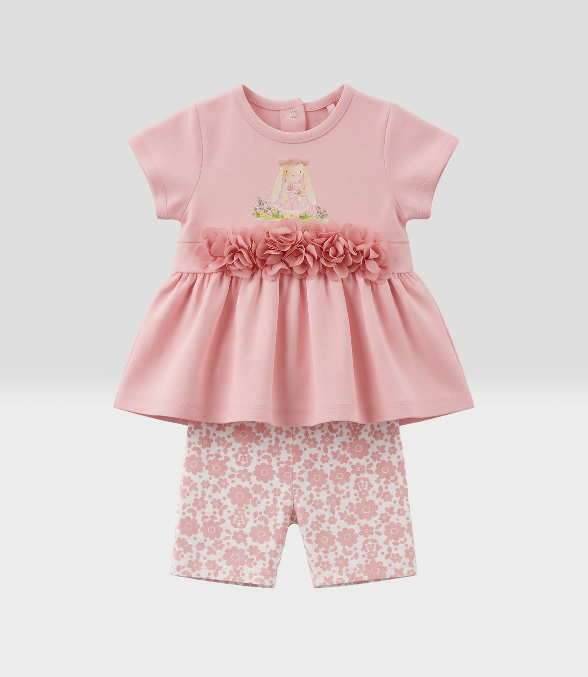 Conjunto recién nacida biker 0 meses / Rosado