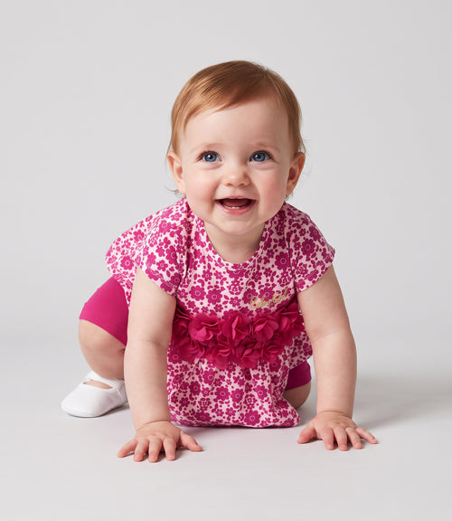 Conjunto recién nacida biker 0 meses / Fucsia