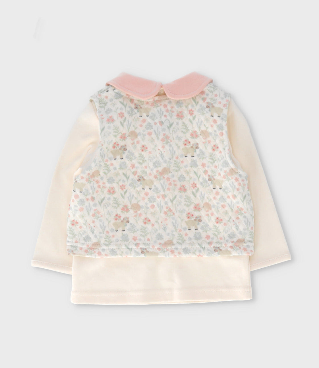 Conjunto recién nacida con vest 0 meses / Rosado