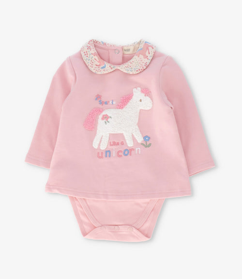 Conjunto recién nacida con unicornio 0 meses / Rosado
