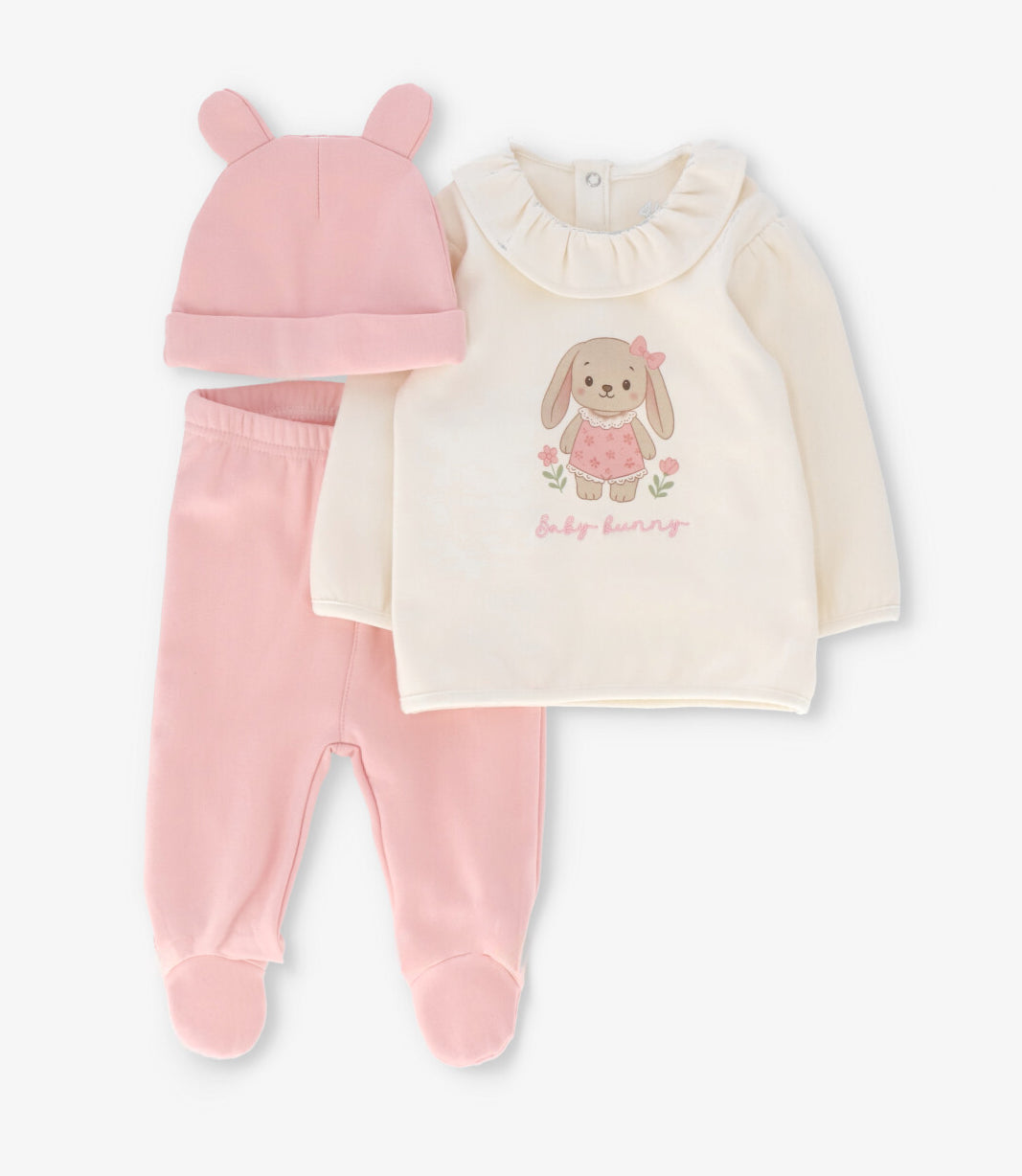 Conjunto recién nacida 3 piezas 0 meses / Rosado