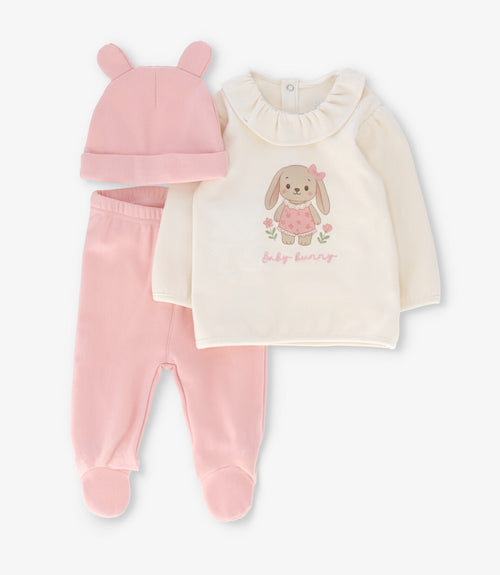 Conjunto recién nacida 3 piezas 0 meses / Rosado