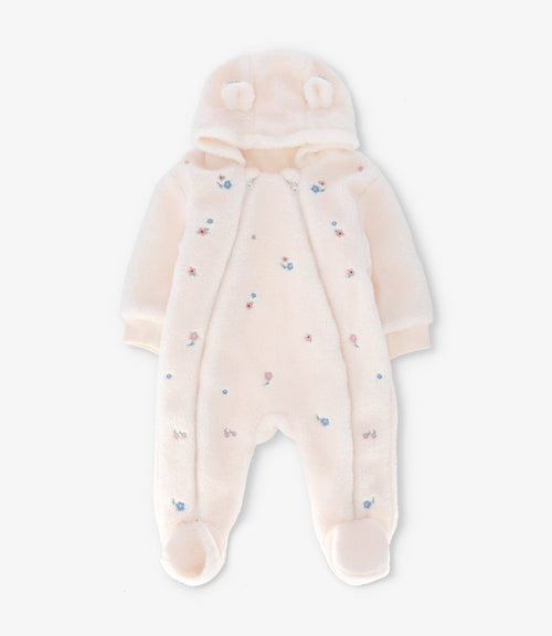 Saquito recién nacida con flores 0 meses / Crudo