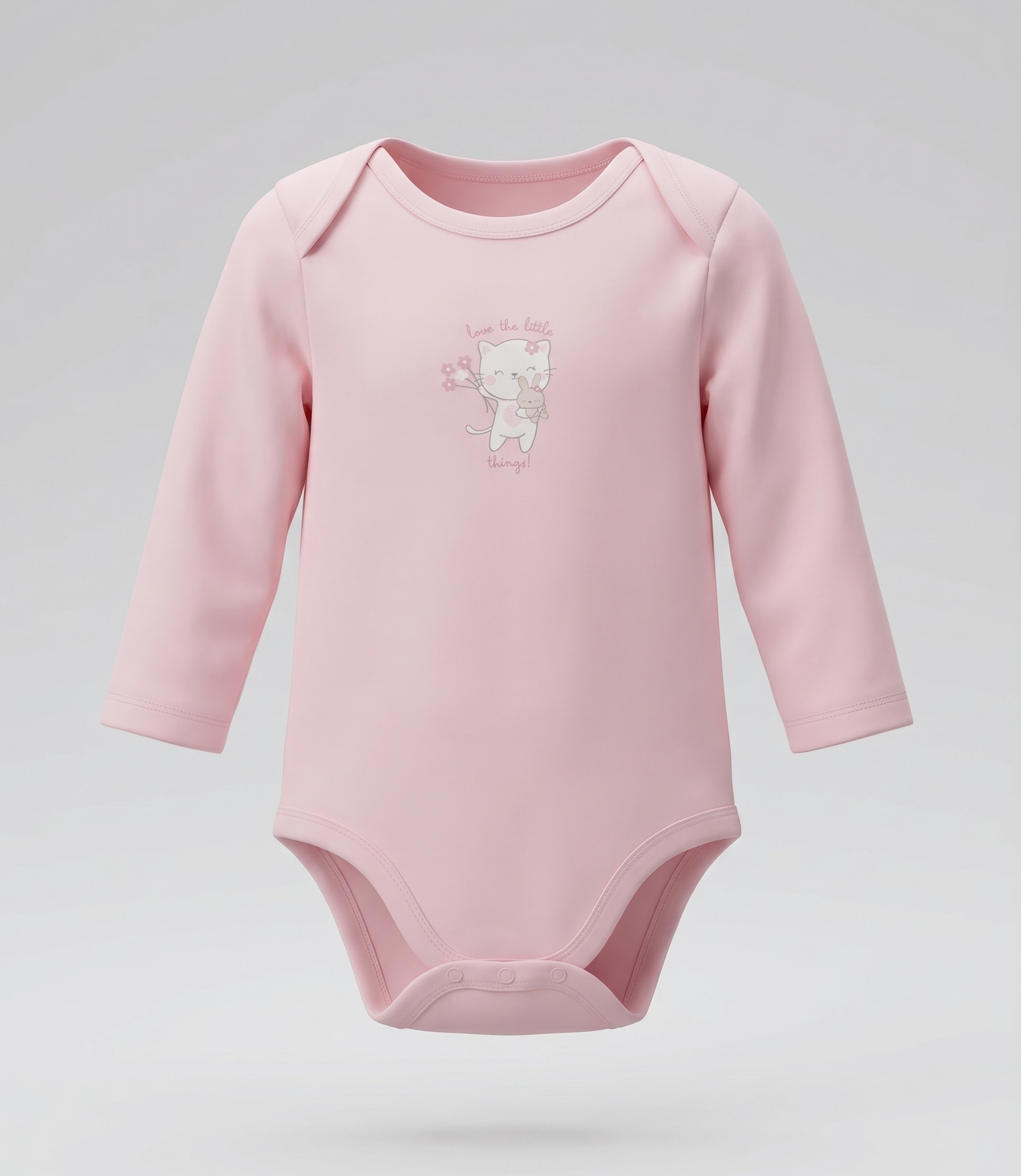 Pack body recién nacida 3 unidades 0 meses / Rosado