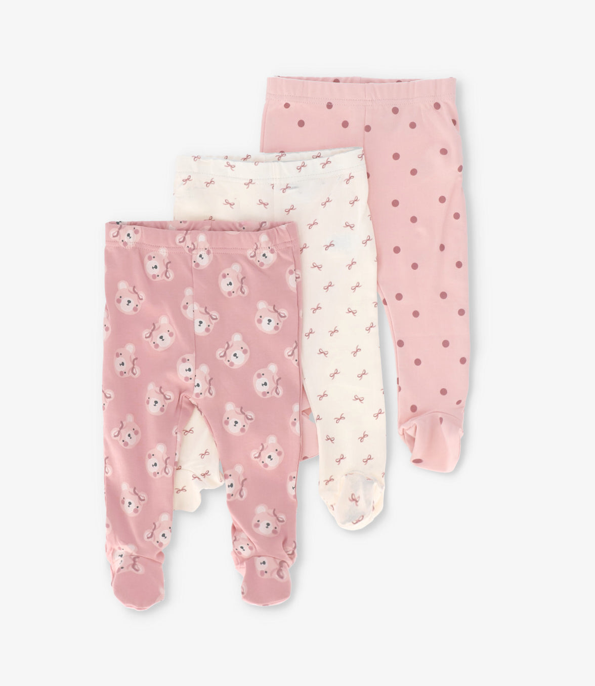 Calza recién nacida 3 unidades 0 meses / Rosado