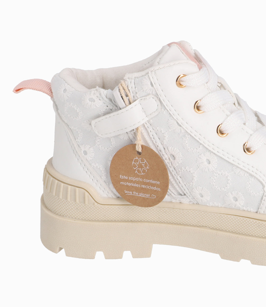 Zapatilla Niña Caña Alta Blanco 27 / Blanco