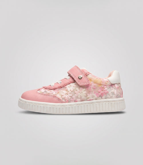 Zapatilla niña floreada 27 / Rosado