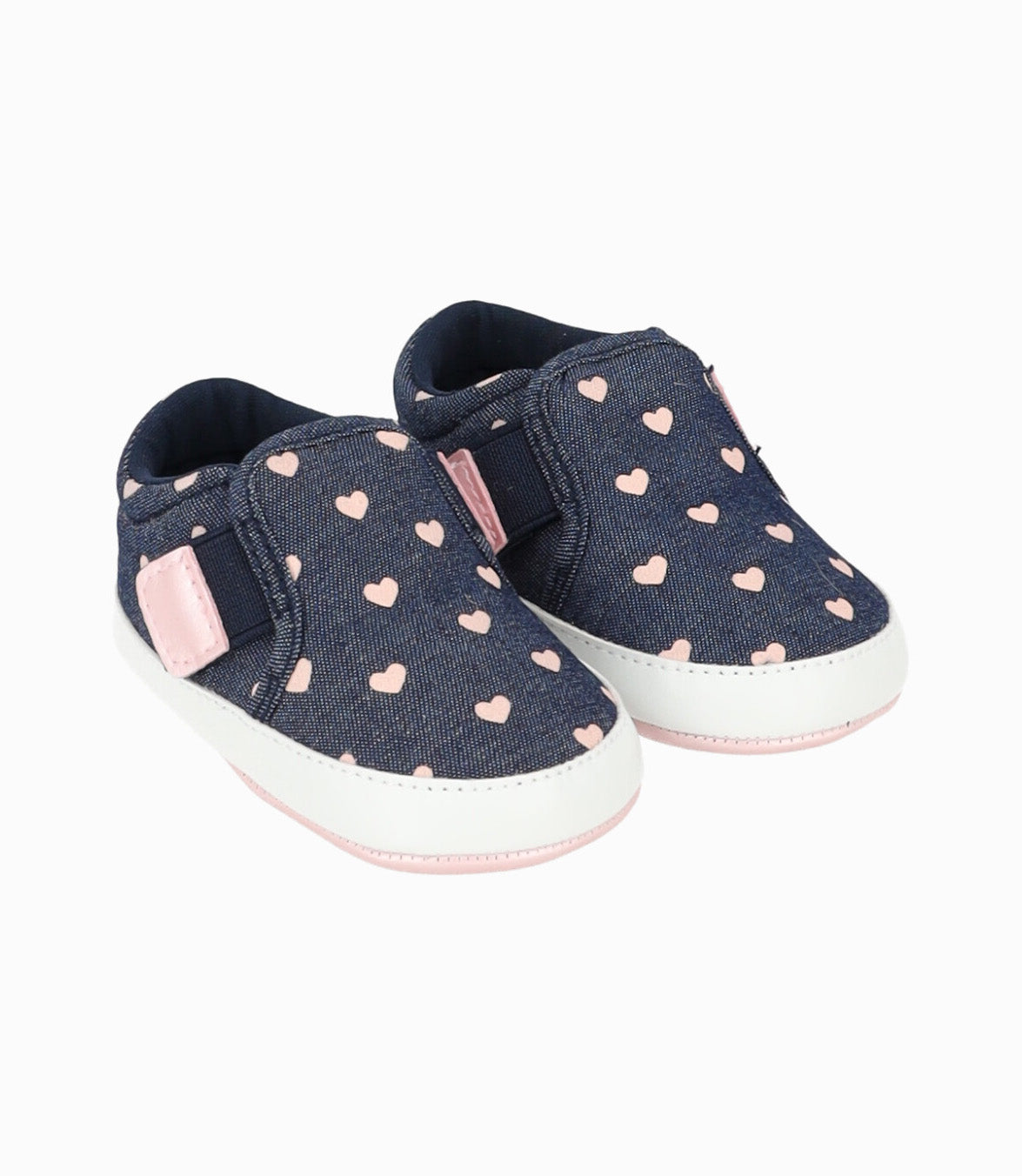 Zapatilla recién nacida corazones