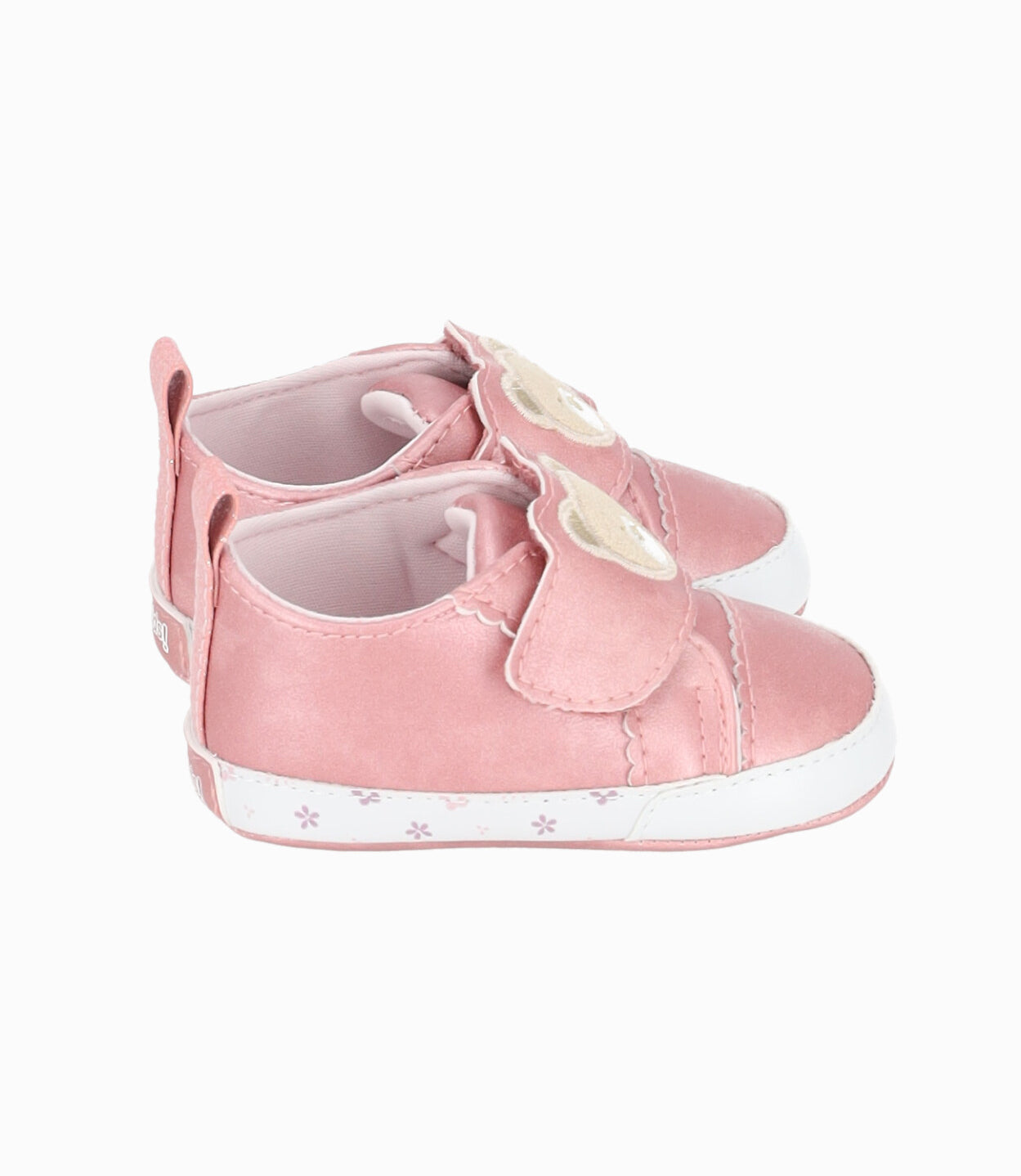 Zapatilla recién nacida con osito 15 / Rosado