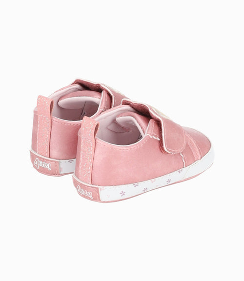 Zapatilla recién nacida con osito 15 / Rosado